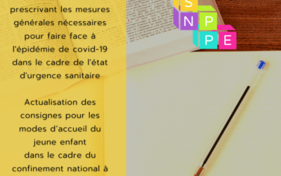 Actualisation des consignes pour les modes d&rsquo;accueil du jeune enfant