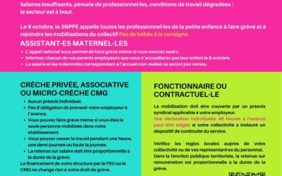 8 octobre 2026 : le SNPPE appelle à la grève
