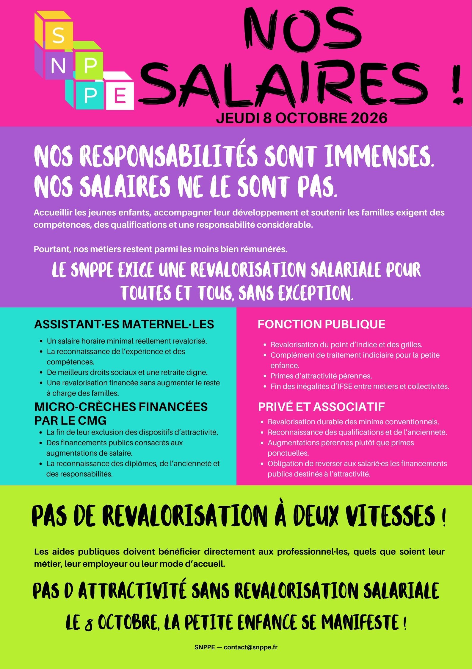 Petite enfance : pas d’attractivité sans revalorisation salariale !